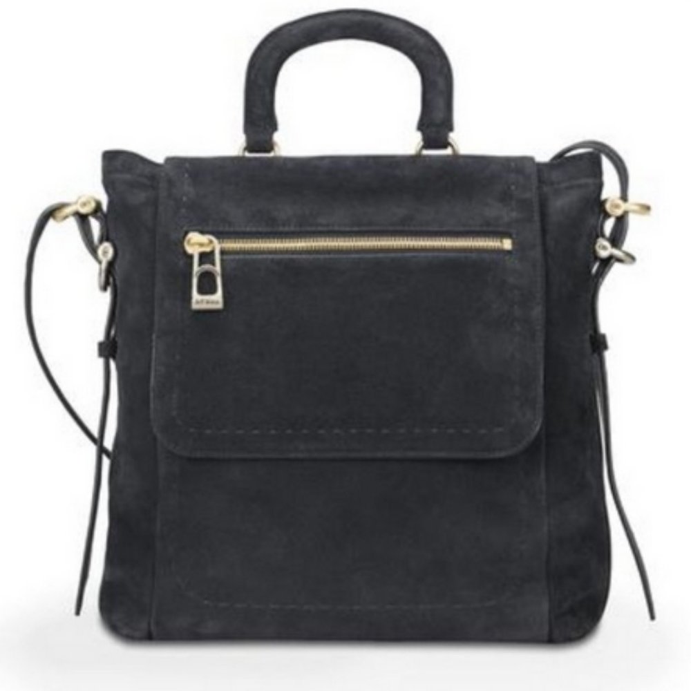 Bill Blass Robin Suede Crossbody Bag Wood Ash